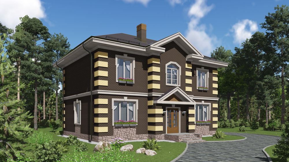 Облицовочный пустотелый, М-150,85x250x65, коричневый, Керма