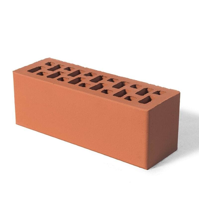 Облицовочный кирпич 0.9NF красный, гладкий, М-150-175, Браер