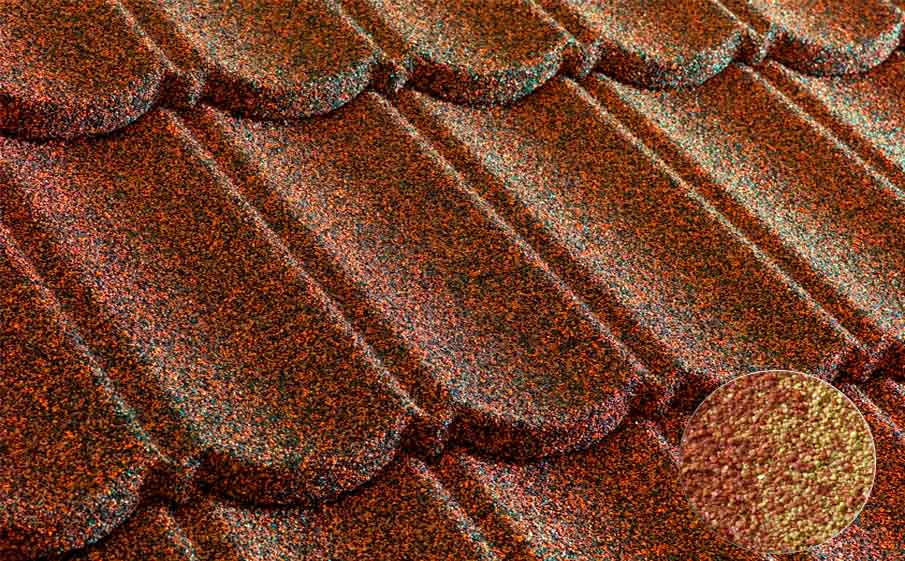 Композитная черепица METROTILE МетроБонд терракотово-желтый, 1330*410 мм