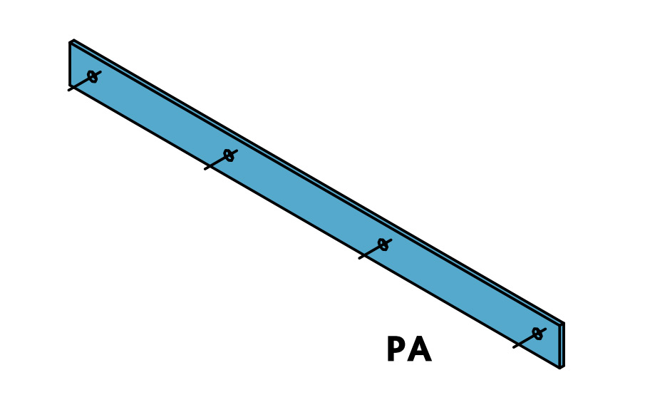 Опорная пластина PA, 1000*100*4